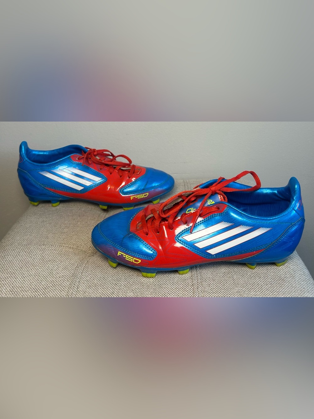 Adidas F50 TRX FG Soccer Cleats Men's Size 6 US Blue/Red V24796 2011 RARE
